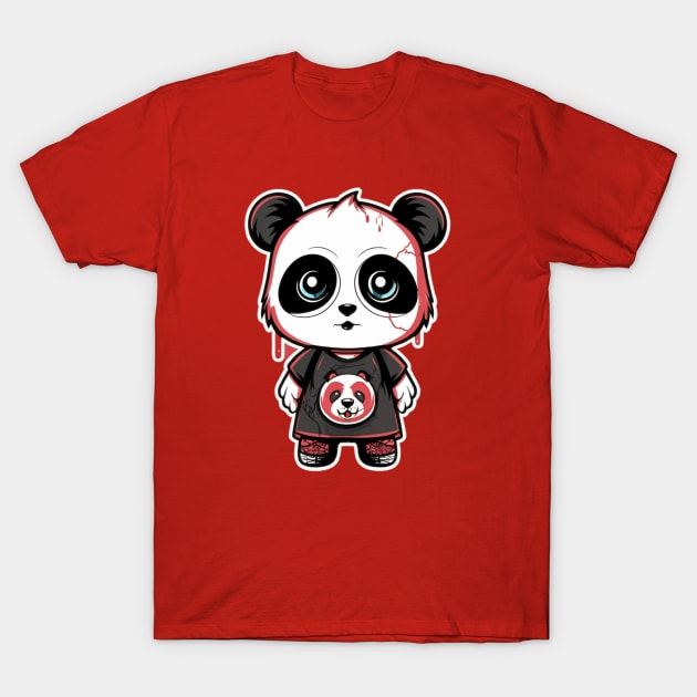 Goth Cute Panda T-Shirt by Signum